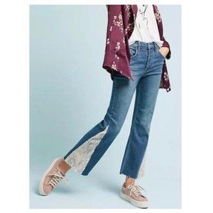 NWT Pilcro Sequin Flare Leg High Rise Jean Size 25 Anthro